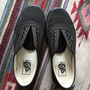 Black Monochrome Vans Authentic, W Size 8